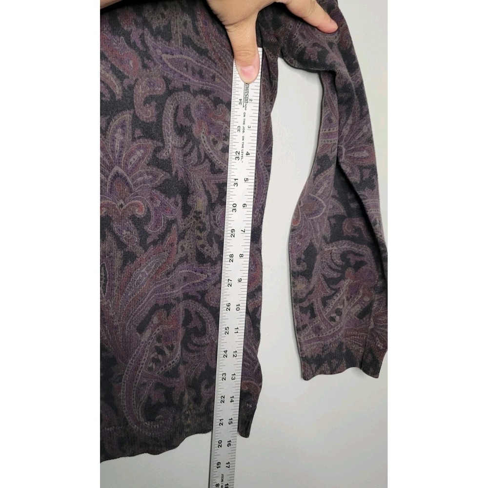 American Living Women's XL Sweater Shirt Top Blouse Brown Purple Black Cardigan‎ - Picture 4 of 11